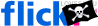 flickr logo with pirate flag